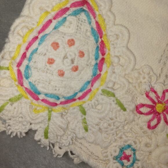 Y2K Mudd Crochet Low Denim Short Size 0 Cream Cutoff Shortie Festival Indie Boho - Picture 4 of 12